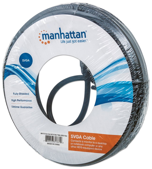 Cavo prolunga SVGA M/F 15m schermato - Manhattan ICOC SVGA-A-15