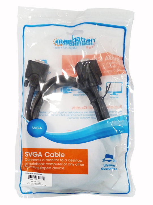 SVGA HD extension cable 15 M/F 3 m shielded - Manhattan IOC SVGA-A- 3