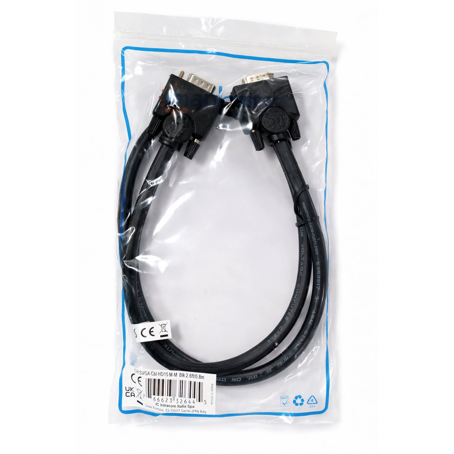Cavo Monitor Svga M/M da 0,8m - Manhattan ICOC SVGA-B-080