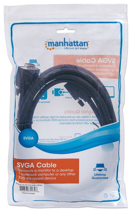 Cavo Monitor SVGA HD15 M/M 3m - Manhattan ICOC SVGA-B-3