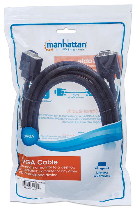 Cavo Monitor SVGA M/M 5m - Manhattan ICOC SVGA-B-5
