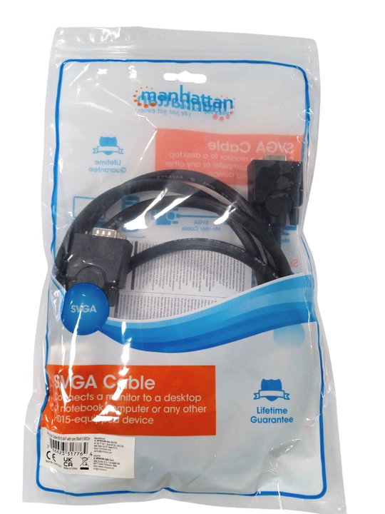SVGA M/F extension cable with 1,8 ferrite m - Manhattan IOC SVGA-C- 2