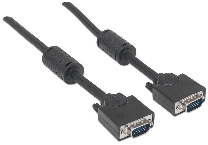 Cavo Monitor SVGA M/M con ferrite 10m - Manhattan ICOC SVGA-D-10