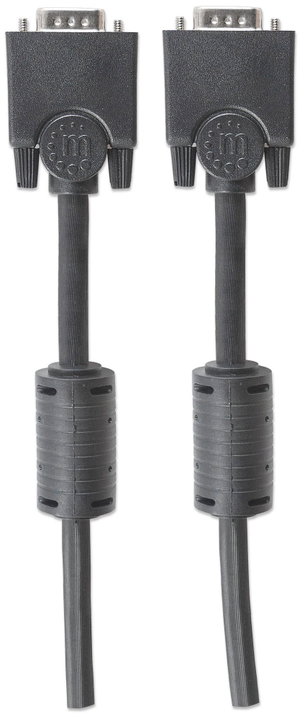 Cavo Monitor SVGA M/M con ferrite 5m - Manhattan ICOC SVGA-D-5