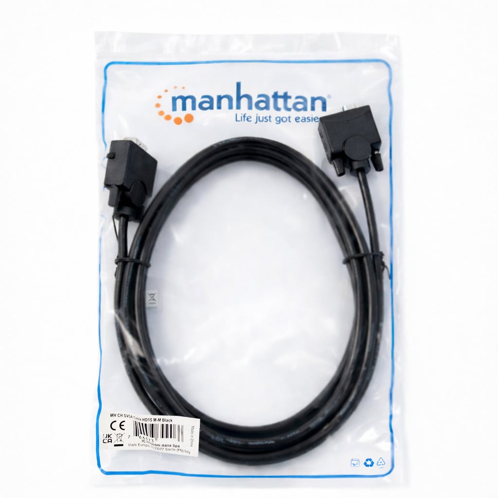 Cavo monitor SVGA standard M/M 4,5m NERO - Manhattan ICOC SVGA-E-045