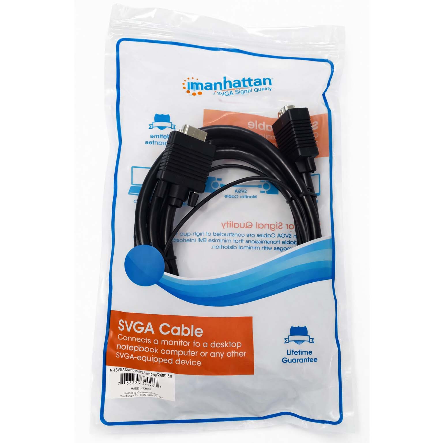 Cavo SVGA con Audio 1,8m - Manhattan ICOC SVGA-G-018