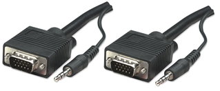 Cavo SVGA con Audio 20m - Manhattan ICOC SVGA-G-200