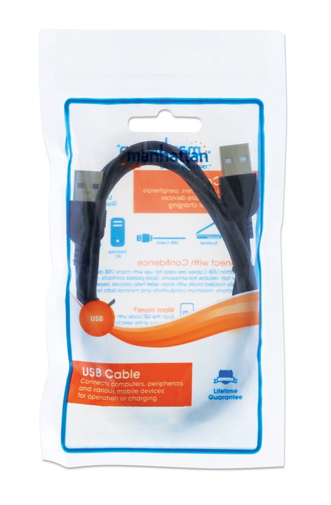 Cavo USB 2.0 A maschio/A maschio 1m - Manhattan ICOC U-AA-10-U2
