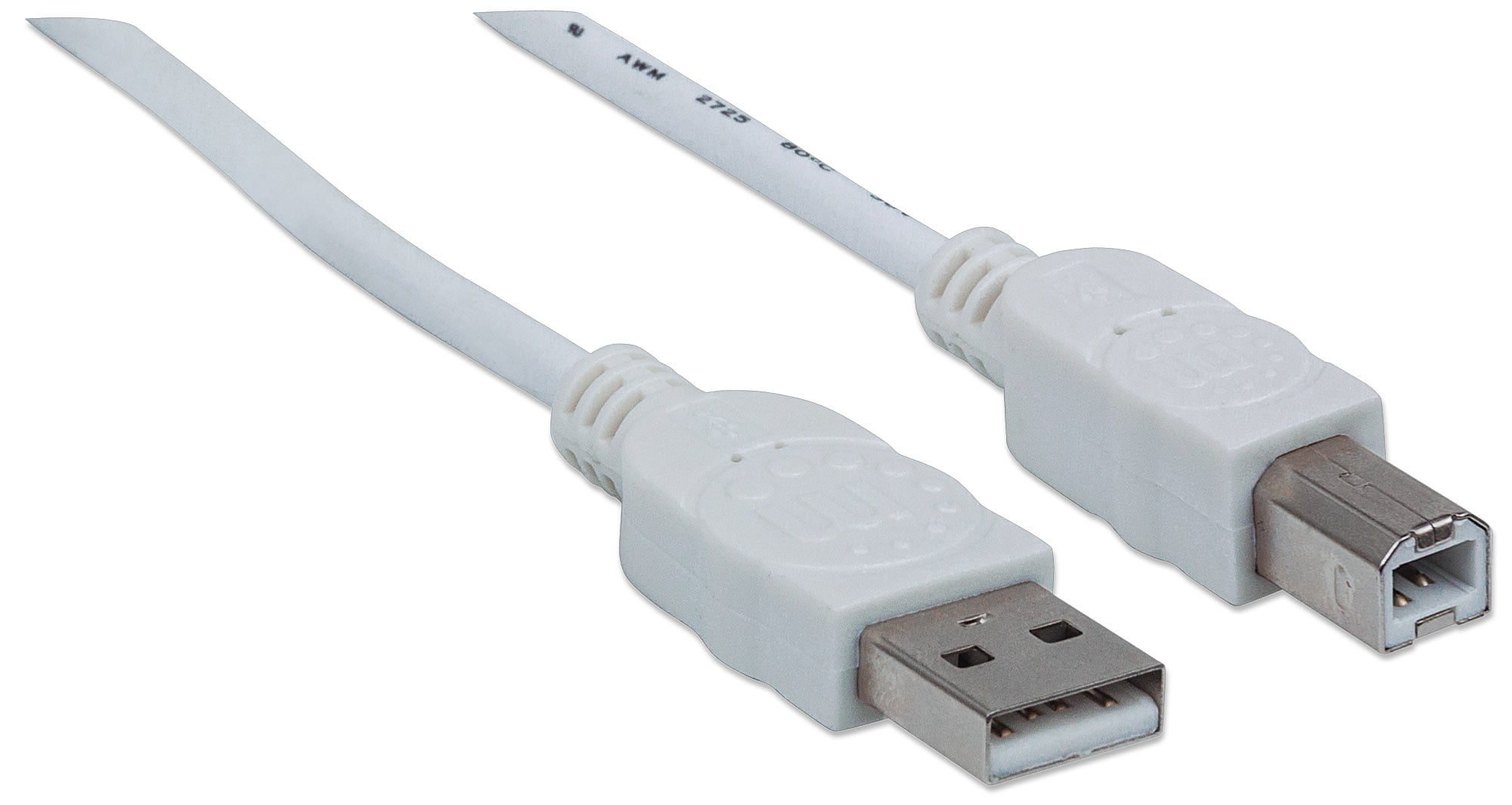 Cavo USB 2.0 A maschio/B maschio 1m Bianco - Manhattan ICOC U-AB-010-U2W