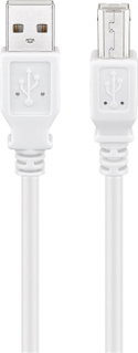 USB cable 2.0 A male/B male 1 m white - Goobay ICOC U-AB- 010 -U 2 WG