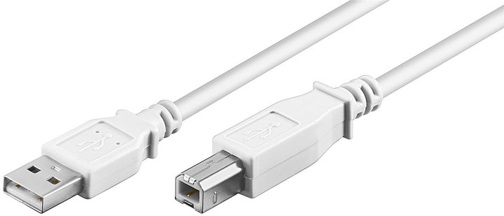 Cavo USB 2.0 A maschio/B maschio 1m bianco - Goobay ICOC U-AB-010-U2WG
