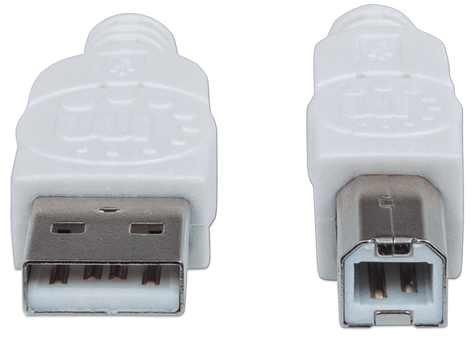 Cavo USB 2.0 A maschio/B maschio 3m Bianco - Manhattan ICOC U-AB-030-U2W