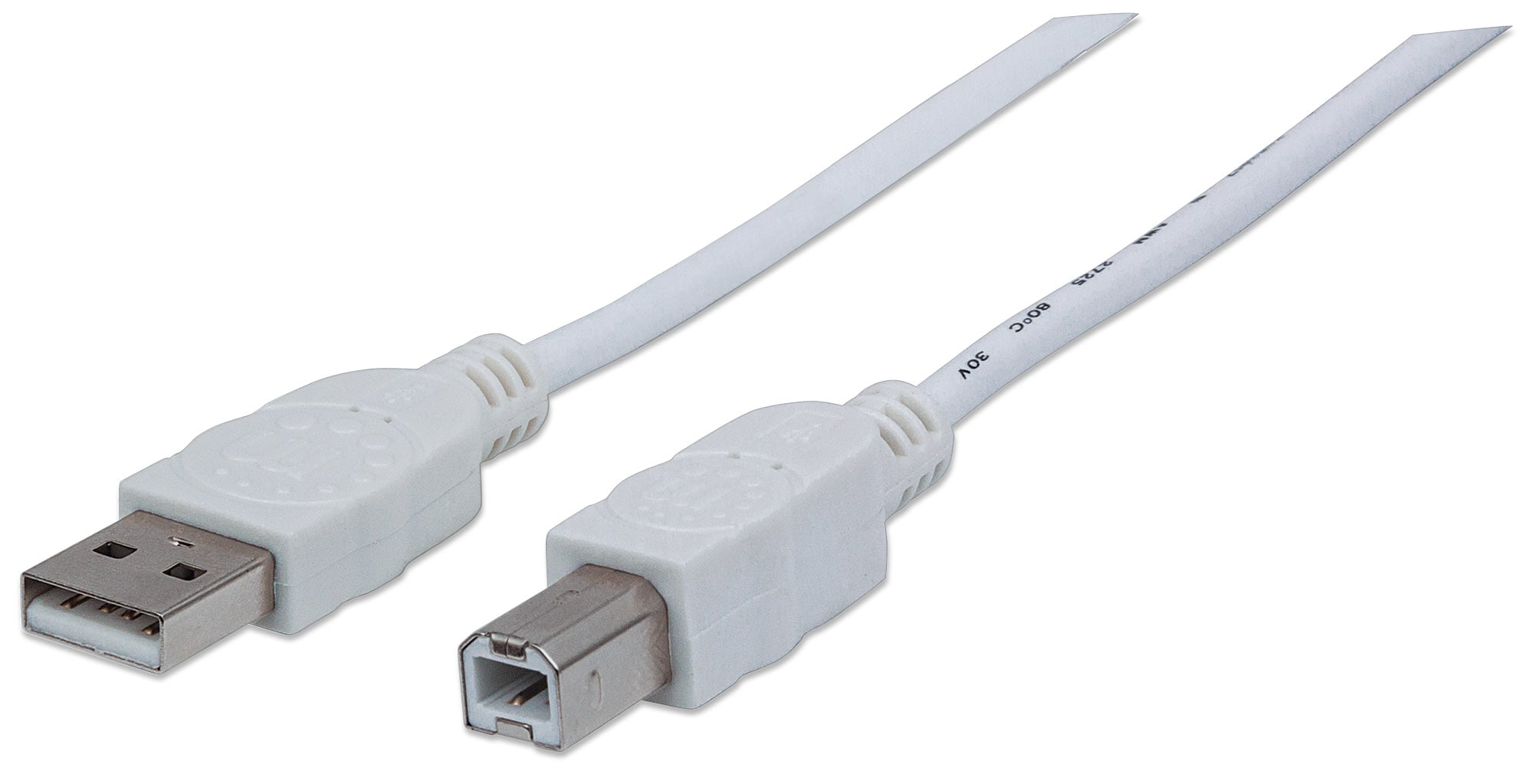 Cavo USB 2.0 A maschio/B maschio 5m Bianco - Manhattan ICOC U-AB-050-U2W