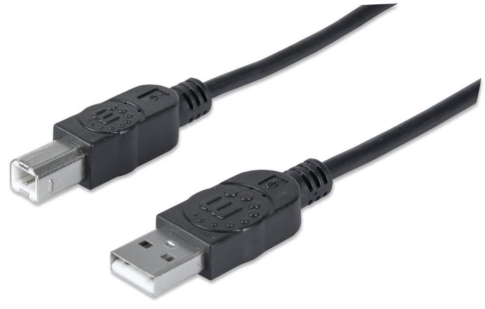 Cavo USB 2.0 A maschio/B maschio 1m Nero - Manhattan ICOC U-AB-10-U2