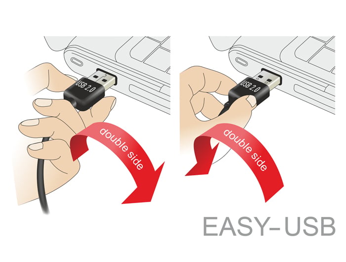 Cavo USB 2.0 Tipo A Angolato a Tipo B 0,5m - Delock ICOC U-AB-905-ANGRT