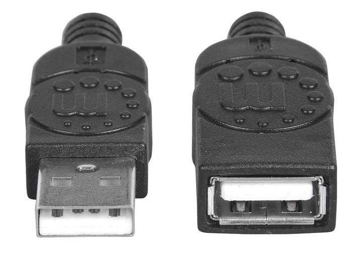 Cavo prolunga USB 2.0 Hi-Speed 1m Nero - Manhattan ICOC U2-AA-10-EX