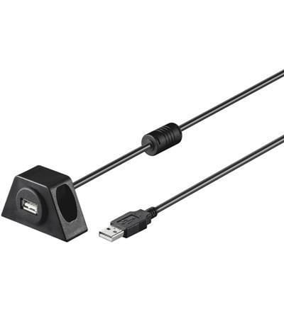 Prolunga USB 2.0 fissabile con viti 2m Nero - Goobay ICOC U2-AA-20-MNT