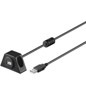 Prolunga USB 2.0 fissabile con viti 2m Nero - Goobay ICOC U2-AA-20-MNT