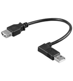 Cavo USB 2.0 A Maschio Angolato/A Femmina 0,15m - Goobay ICOC U2-AA-ANL