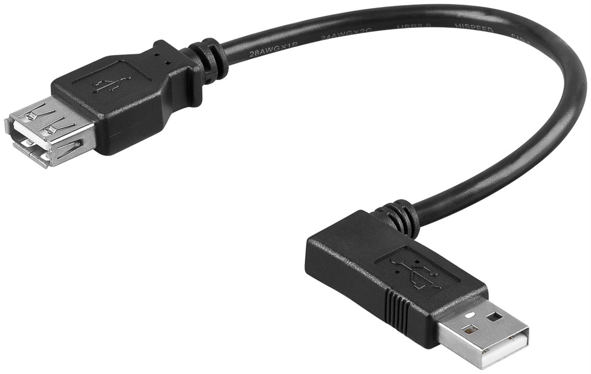 Cavo USB 2.0 A maschio angolato/A femmina 0,3m - Goobay ICOC U2-AA-ANL3
