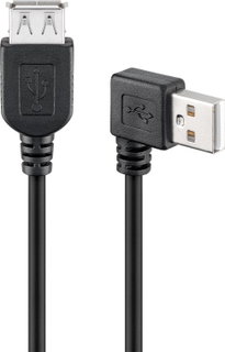 Cavo USB 2.0 A Maschio Angolato/A Femmina 0,15m - Goobay ICOC U2-AA-ANR