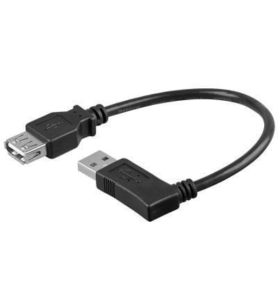 Cavo USB 2.0 A maschio angolato/A femmina 0,15m - Goobay ICOC U2-AA-ANR