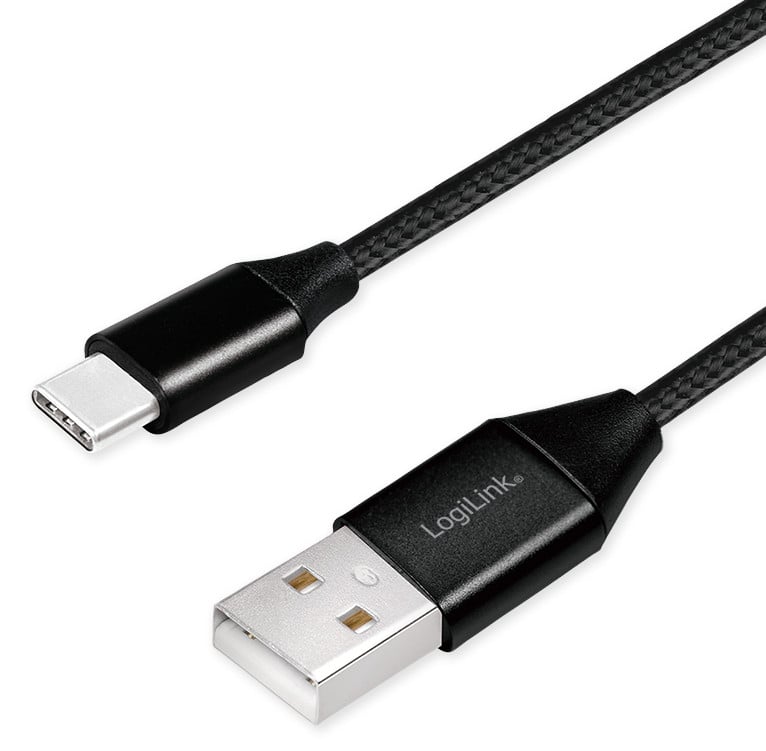 USB-C Male/USB-A Male 1 m Black - Logilink ICOC U 2 -AC- 010 B