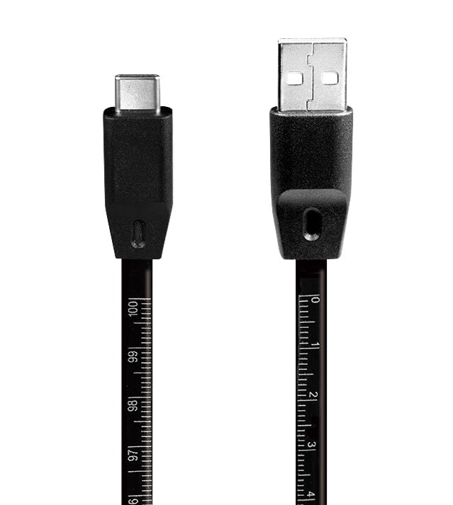 Cavo SuperSpeed USB-C Maschio/USB-A Maschio con Misuratore 1m Nero - Logilink ICOC U2-AC-M010B