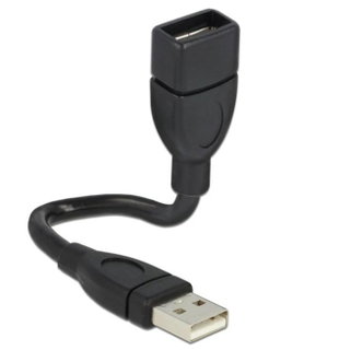 Cavo semi-rigido USB 2.0 A Maschio/Femmina 15cm Nero - Delock ICOC U2-SHAPE15