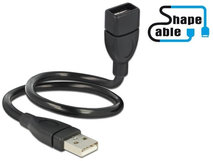 Cavo semi-rigido USB 2.0 A Maschio/Femmina 35cm Nero - Delock ICOC U2-SHAPE35