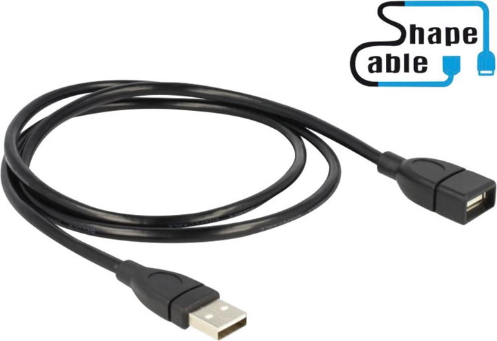 Cavo semi-rigido USB 2.0 A Maschio/Femmina 35cm Nero - Delock ICOC U2-SHAPE35