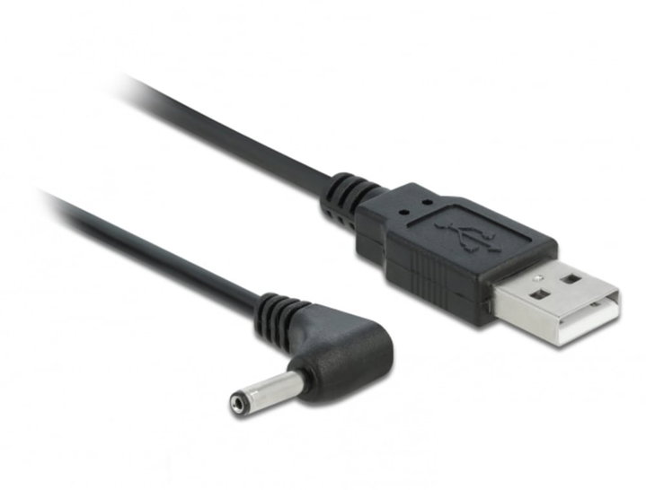 Cavo Alimentazione USB DC 3.5x1.35 mm Angolato 1,5m Nero - Delock ICOC U290A-015BK
