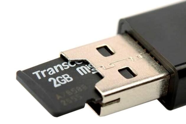 Cavo USB OTG Micro B / USB A con Lettore Micro SD/SDHC 26cm Nero - Techly ICOC U2OTG-SD