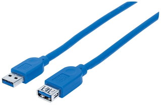 Cavo Prolunga USB 3.2 Gen 1 SuperSpeed A/A M/F 1m - Manhattan ICOC U3-AA-10-EXM