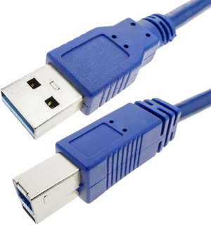 3.2 Superspeed USB Cable Male/B Male 0,5 m Blue - Techly ICOC U 3 -AB- 005 -BL