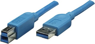 USB cable 3.0 A male/B male 1 m blue - Techly ICOC U 3 -AB- 10 -BL