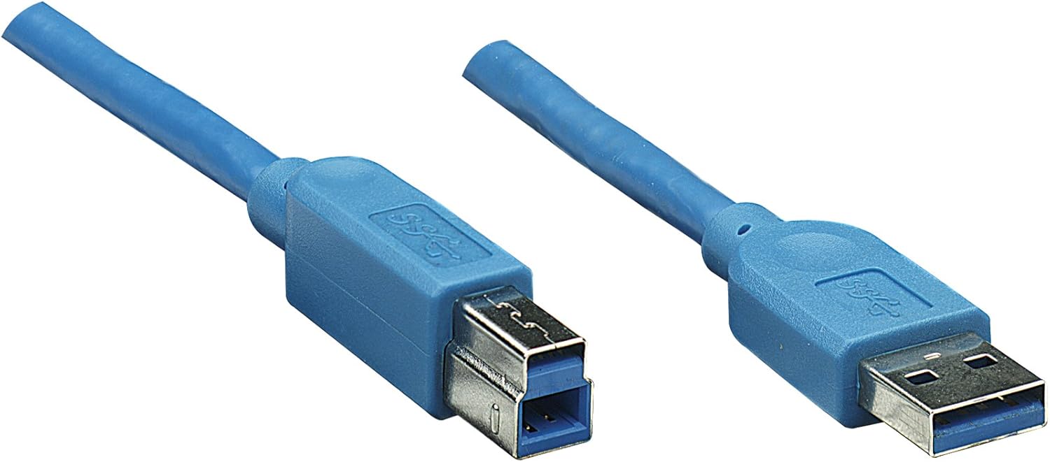 Cavo USB 3.0 A maschio/B maschio 1m blu - Techly ICOC U3-AB-10-BL