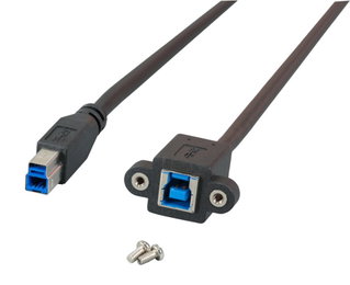 3.2 SuperSpeed USB Extension Cable B/B M/F from 1,8 Panel Black - OEM ICOC U 3 -BB- 018 -PNE