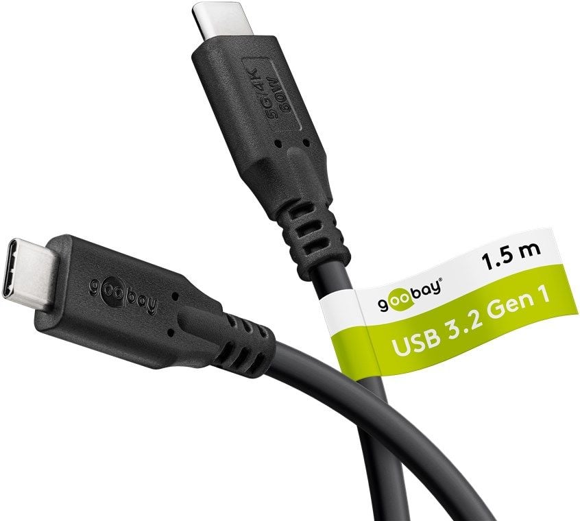 Cavo SuperSpeed USB-C™ 3.2 Gen1 Maschio / Maschio 3m Nero - Goobay ICOC U31-CC-030B