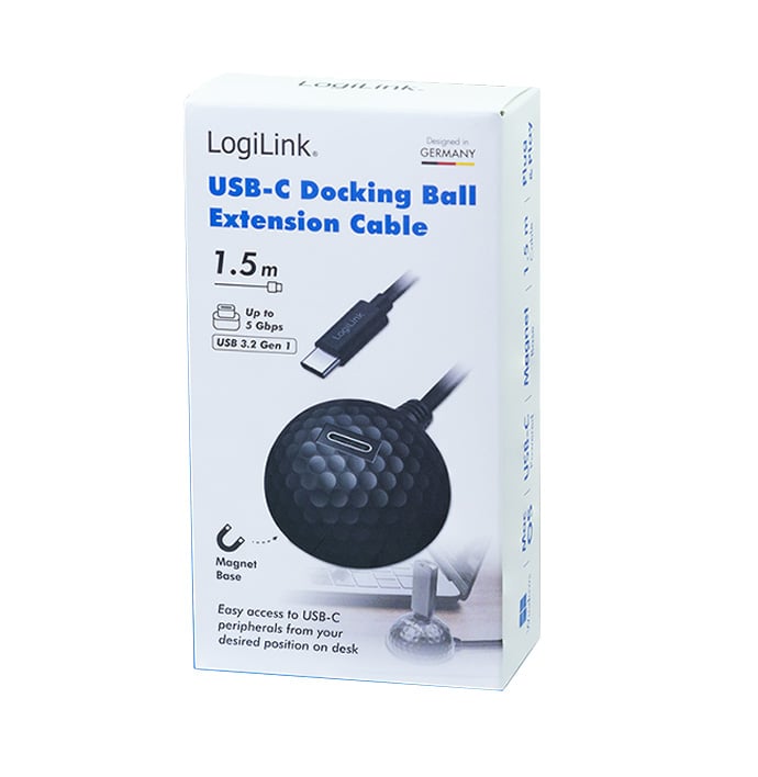 Docking Ball Station USB-C M/F Prolunga 1,5m USB 3.2 Gen1 - Logilink ICOC U32-CC-15-MNT