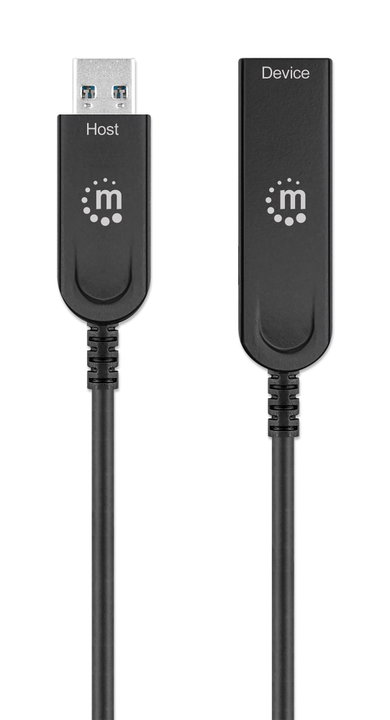 Cavo Ottico Attivo USB 3.2 Gen 2 SuperSpeed+ USB A M/F 10m - Manhattan ICOC U32AMF-HY-010MH