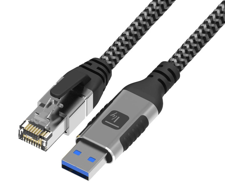 Cavo USB 3.2 Tipo A Maschio a Ethernet RJ45 Maschio 2m - Techly ICOC U3A-RJ45-020