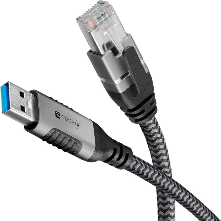 Cavo USB 3.2 Tipo A Maschio a Ethernet RJ45 Maschio 7,5m - Techly ICOC U3A-RJ45-075