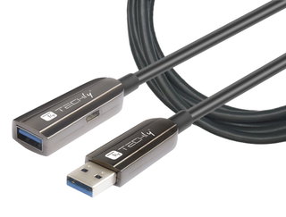 Optical cable Active USB 3.2 SuperSpeed USB A M/F 30 m Black - Techly IOC U 3 AMF-HY- 030