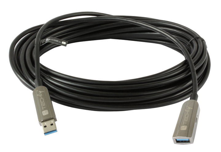 Optical cable Active USB 3.2 SuperSpeed USB A M/F 30 m Black - Techly IOC U 3 AMF-HY- 030