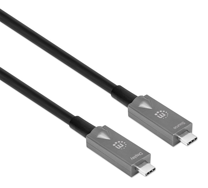 Cavo Ottico Attivo USB 3.2 Gen 2 USB-C M/M Fibra Ottica 4K 7,5m - Manhattan ICOC U3C-HY-0075MH