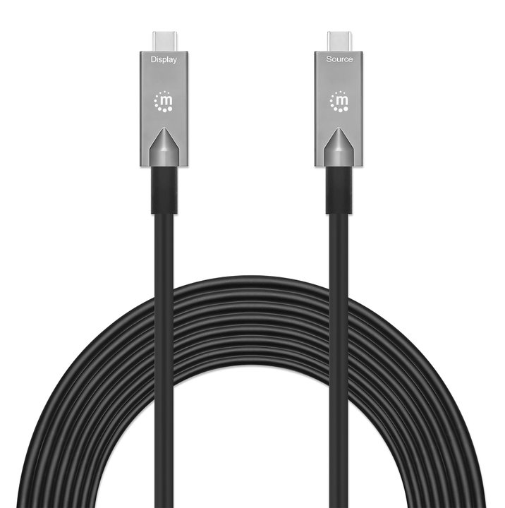 Cavo Ottico Attivo USB 3.2 Gen 2 USB-C M/M Fibra Ottica 4K 10m - Manhattan ICOC U3C-HY-010MH