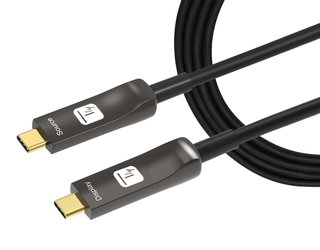 Audio/Optical Video Cable Active USB-C M/M AOC Fiber Optical 4 K 30 m - Techly ICC U 3 C-HY- 030