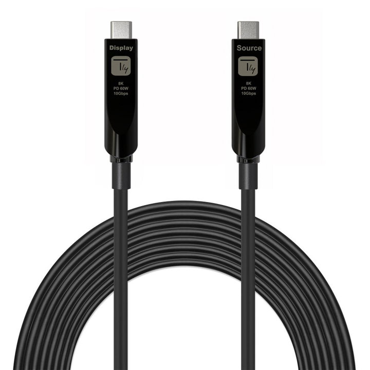 Optical Cable Active USB 3.2 Gen 2 10 Gbps USB-C M/M Fiber Optical 8 K 10 m - Techly ICC U 3 C-HY 10 G- 010