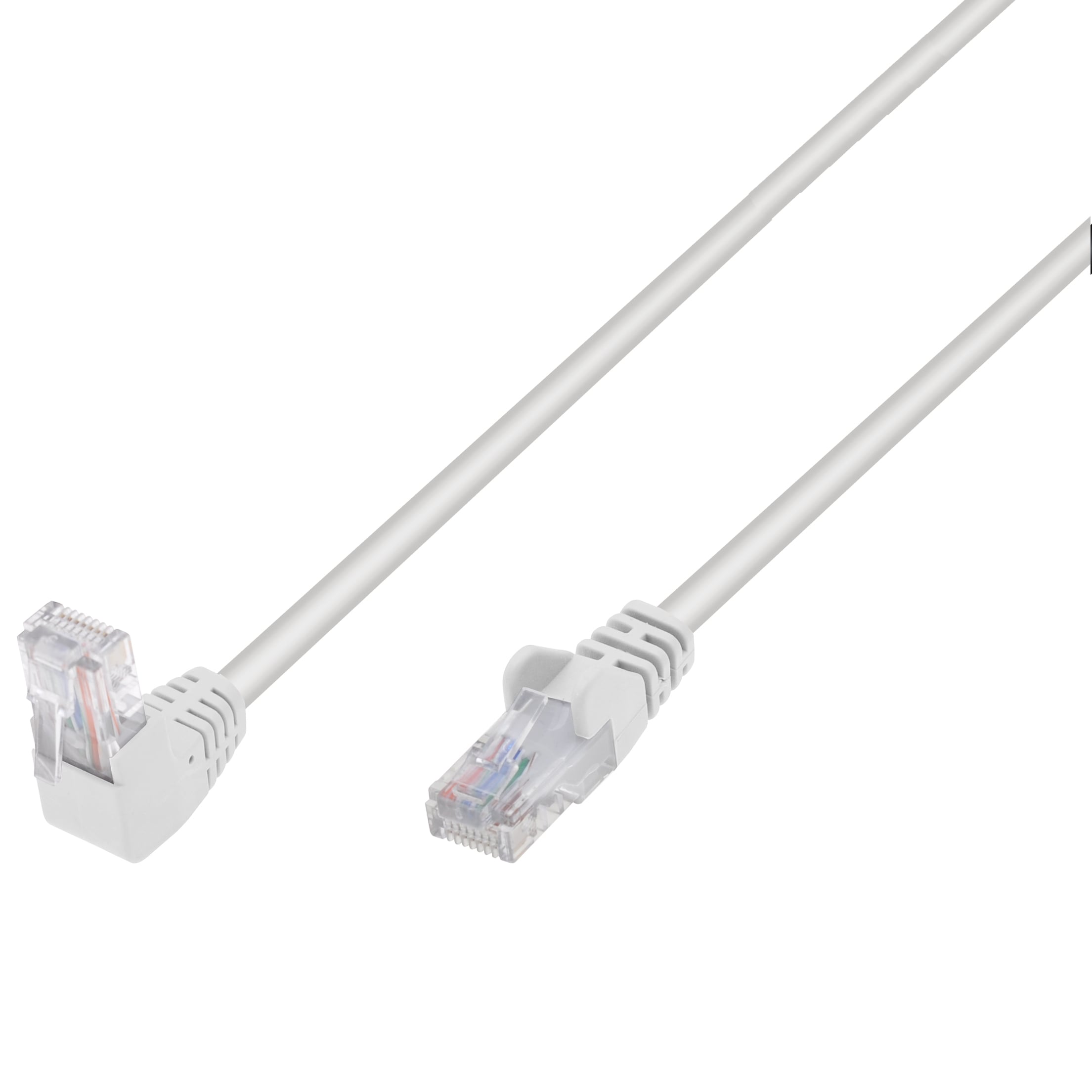 Patch network cable Cat. 5 and CCA UTP angled connector 90 ° 0,5 m white - Techly Professional ICOC U 5 EB- 005 -WLTY